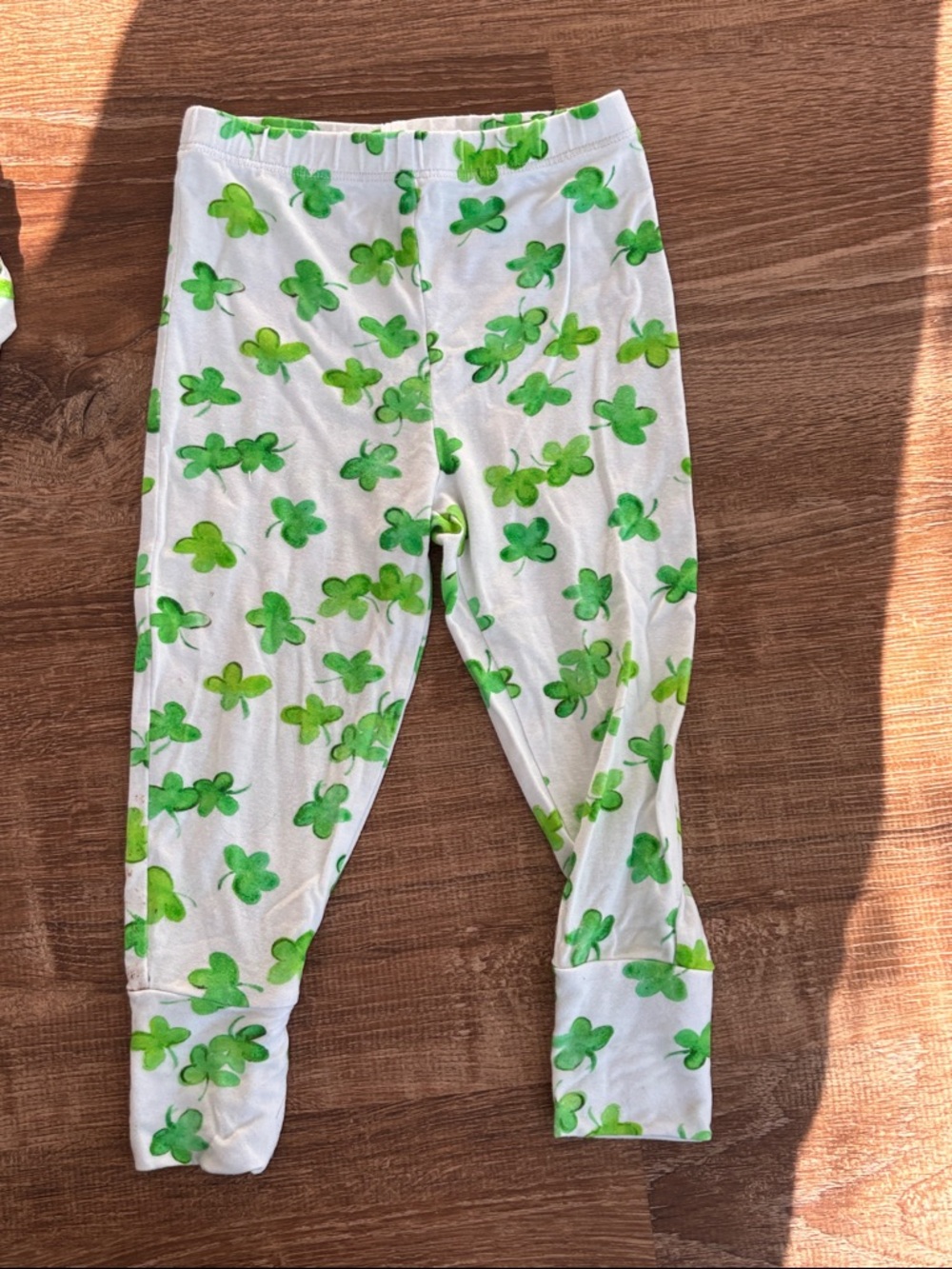 Kids Bamboo Pajama Set with Green Clovers - Picture 8 of 9